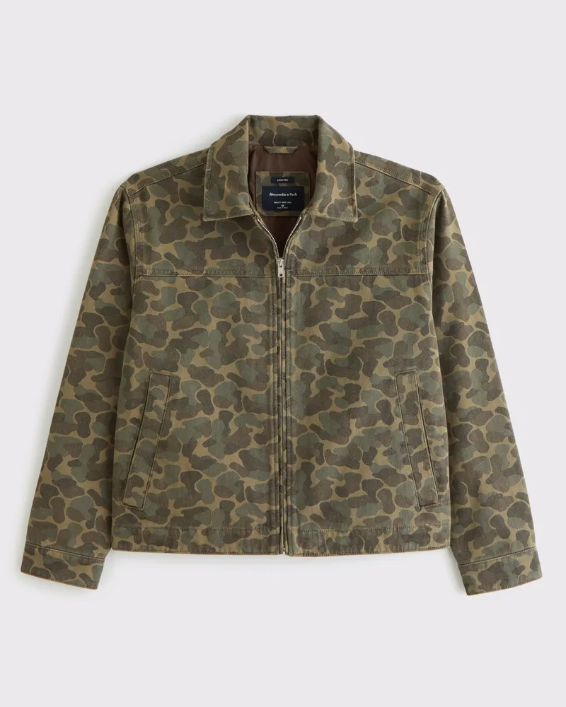 Lightweight Cropped Zip Workwear Jacket