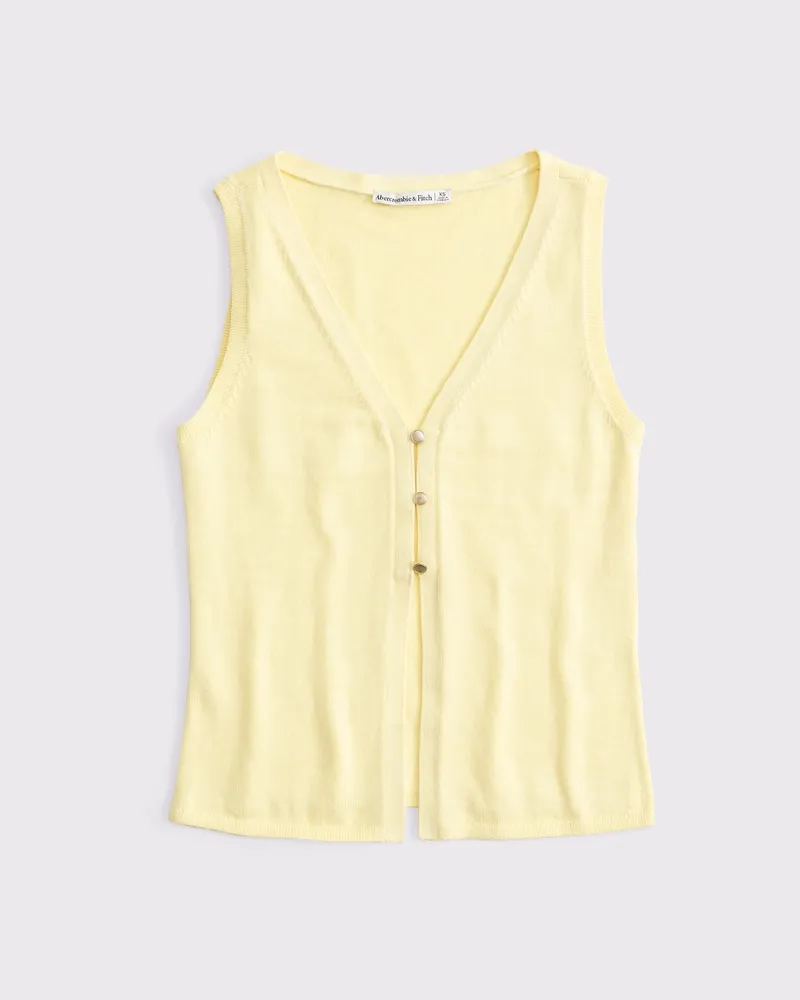 Open-Front Sweater Vest